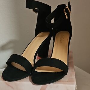 Elegant Black Ankle Strap Heels